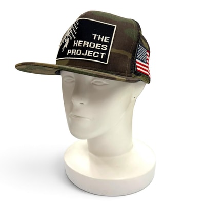 Chrome Hearts The Heroes Project Trucker Cap Patch Cross Ball Mesh Camouflage "Green/Brown"