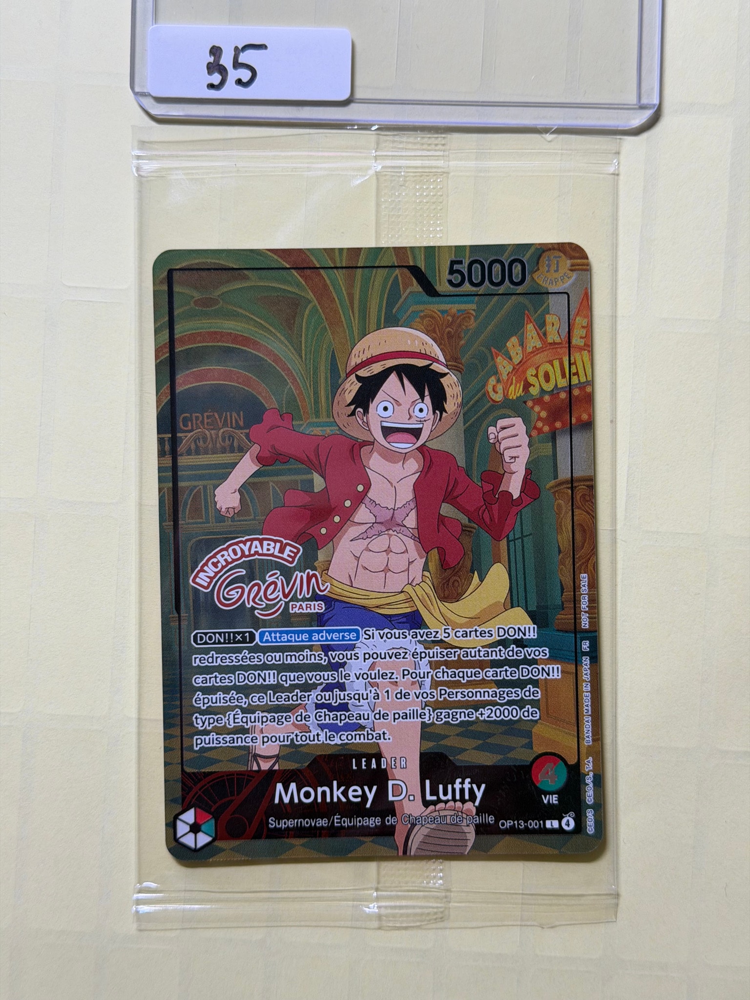 モンキー・D・ルフィ L [OP13-001]【フランス語版】(プロモーションカード「ONE PIECE × グレヴァン美術館」)