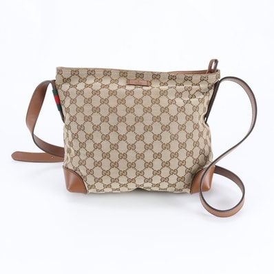 ■美品 グッチ GGキャンバス 337598 ショルダーバッグ