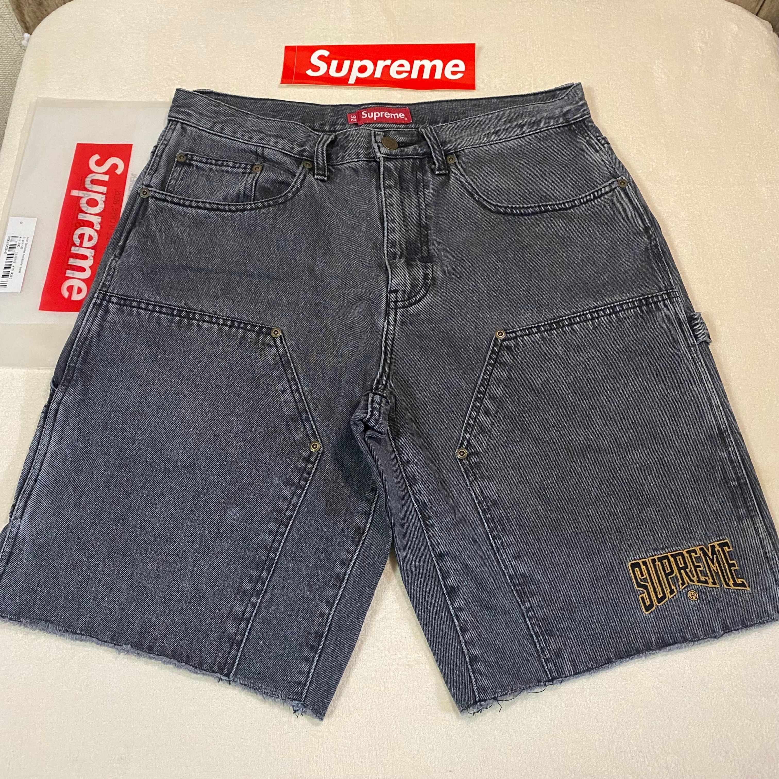 Supreme Cutoff Double Knee Denim Painter Short "Black"