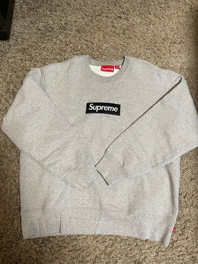 Supreme Box Logo Crewneck "Heather Grey" (22FW)