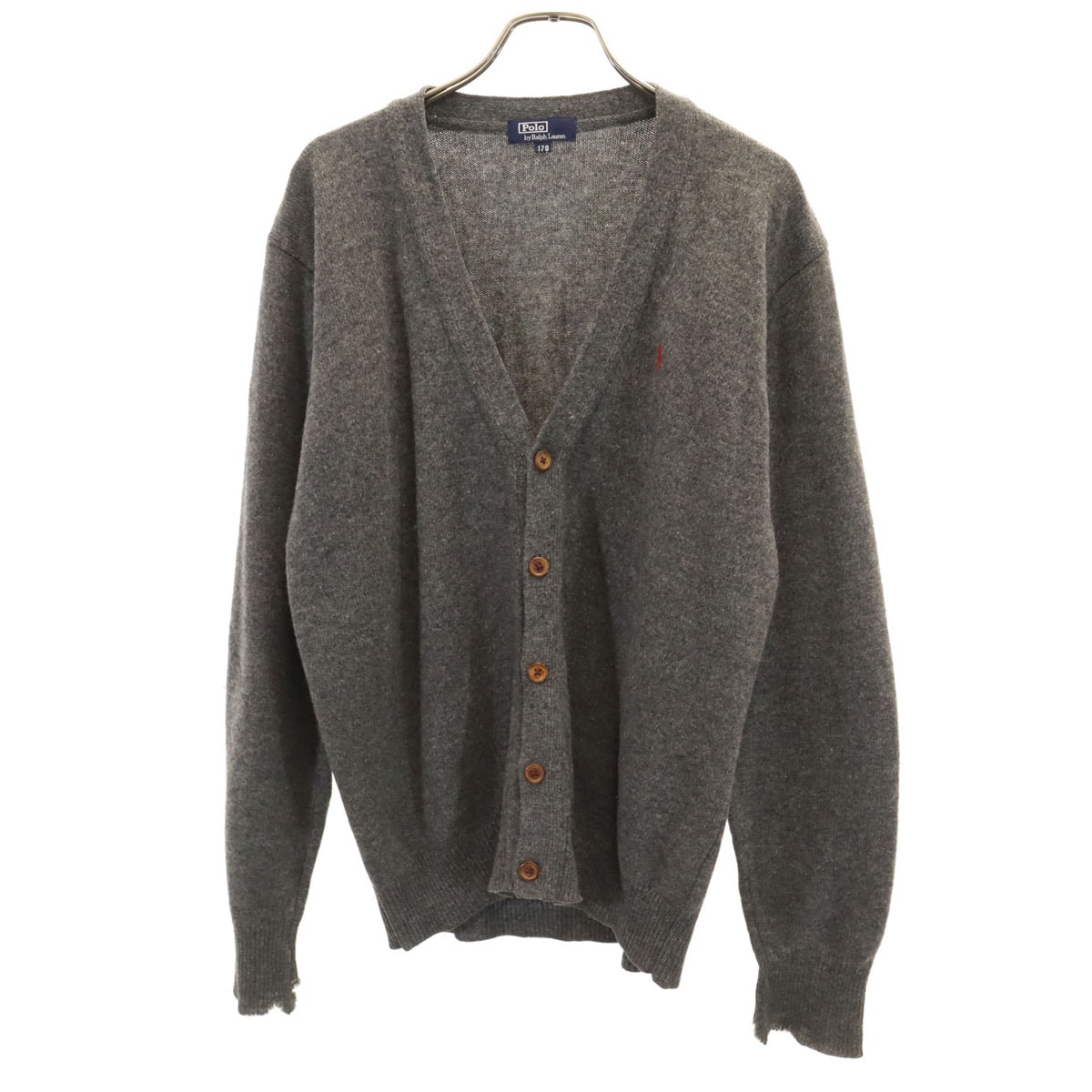 Polo by Ralph Lauren ポロバイラルフローレン 長袖 Vネック ニットカーディガン 170 グレー