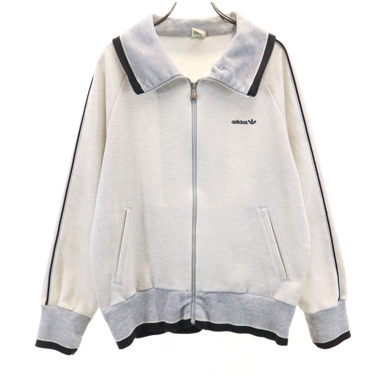 adidas アディダス 70s 西ドイツタグ ヴィンテージ スウェット ジップジャケット 3 グレー