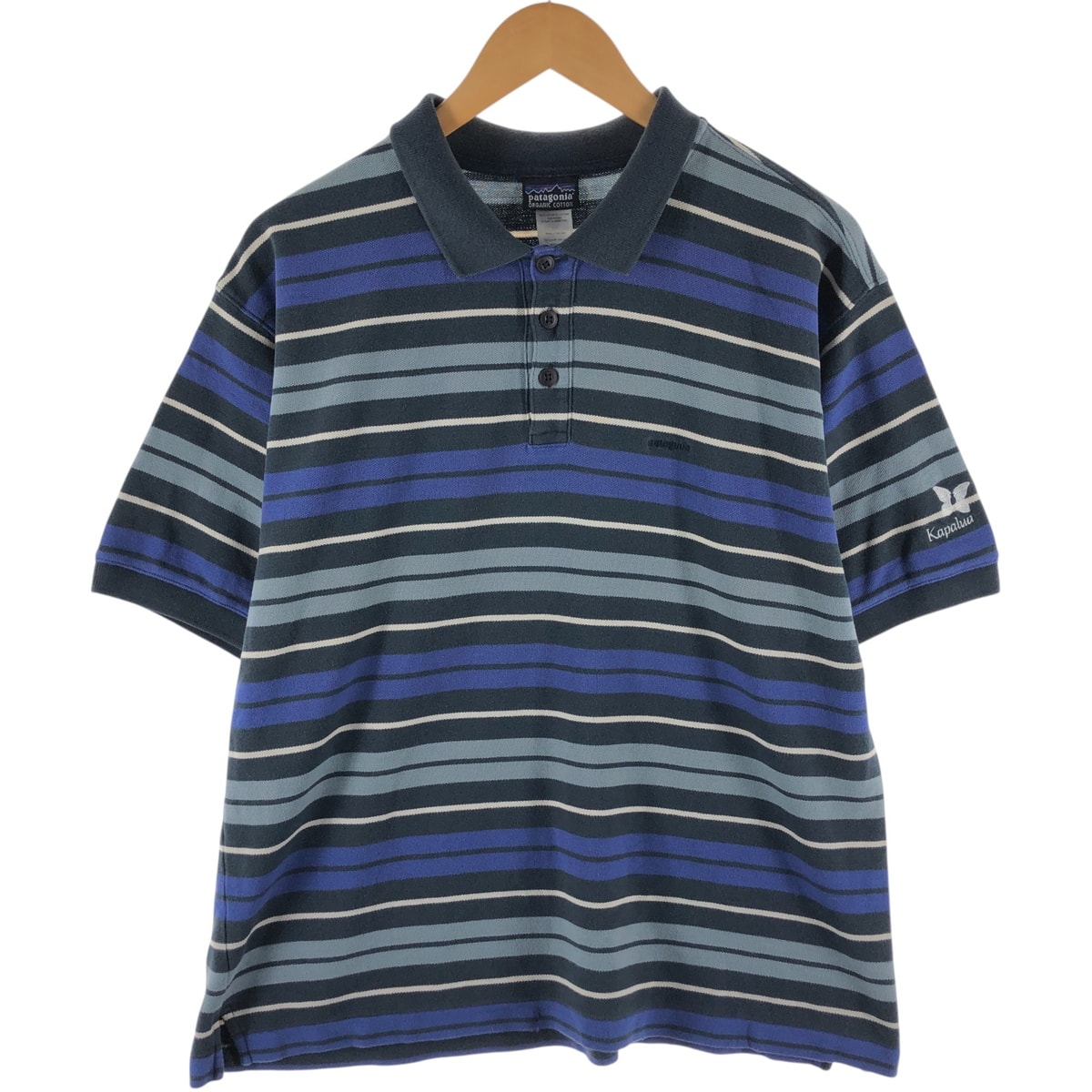 古着 パタゴニア Patagonia ORGANIC COTTON オーガニックコットン 51884 半袖 ボーダー ポロシャツ メンズL相当/eaa533256