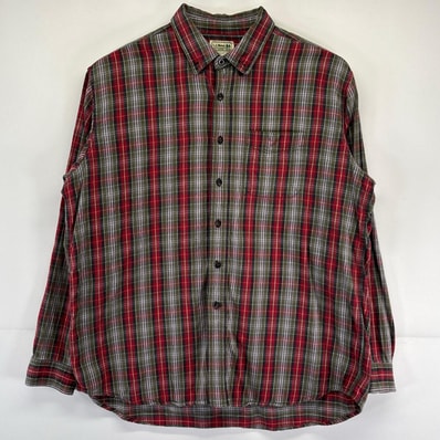 古着 エルエルビーン L.L.Bean 長袖シャツ 大きいサイズ ボタンダウンシャツ チェック柄 ネルシャツ XL マルチカラー メンズ