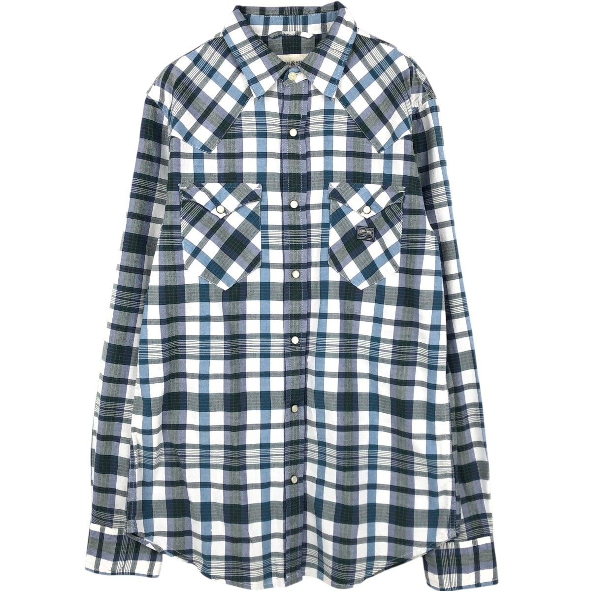 古着 ラルフローレン Ralph Lauren DENIM&SUPPLY デニム&サプライ チェック柄 長袖 ウエスタンシャツ メンズM相当/eaa676834