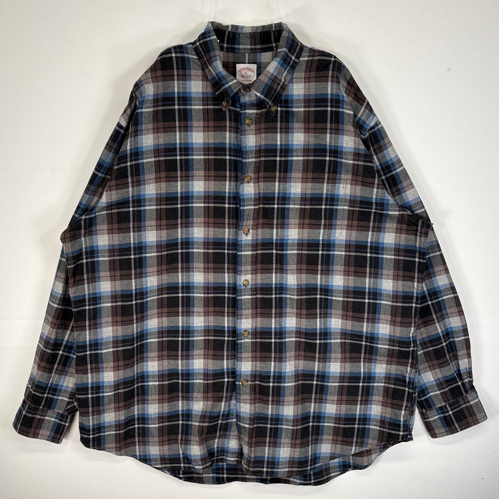 古着 ブルックスブラザーズ Brooks Brothers 長袖シャツ ボタンダウン 胸ポケ MADISON XL マルチカラー チェック メンズ