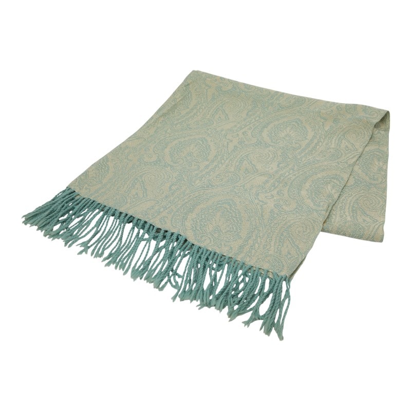 ETRO エトロ ストール  ペイズリー柄/   シルク×ウール グリーン レディース / 240001194974 ETRO/エトロ_Women通販 | プリント ウール&シルク ショール【送料無料