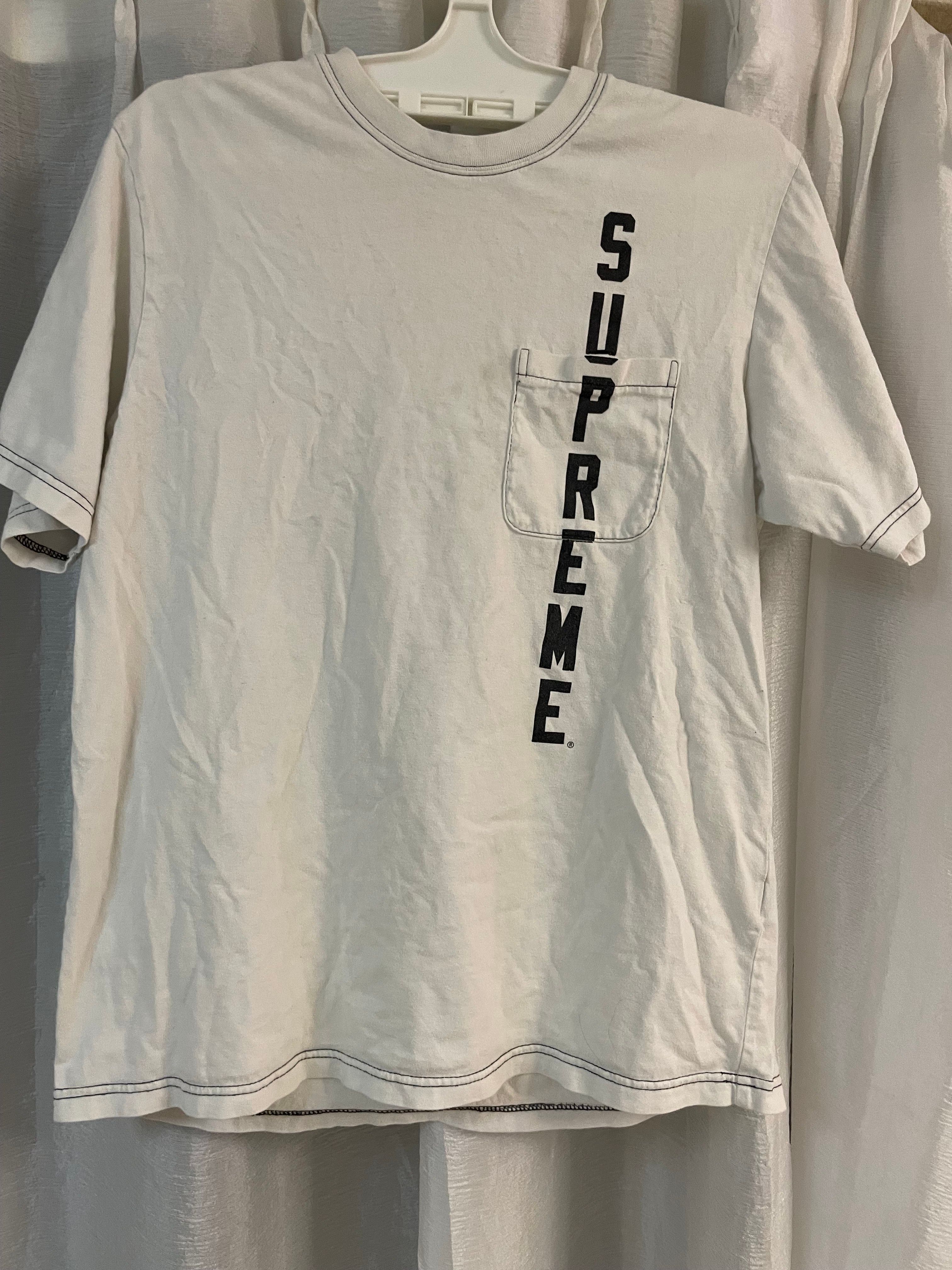 Supreme Contrast Stitch Pocket Tee 20SS "Black"