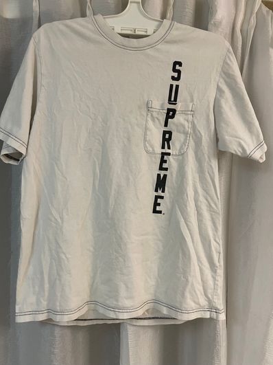 Supreme Contrast Stitch Pocket Tee 20SS "Black"