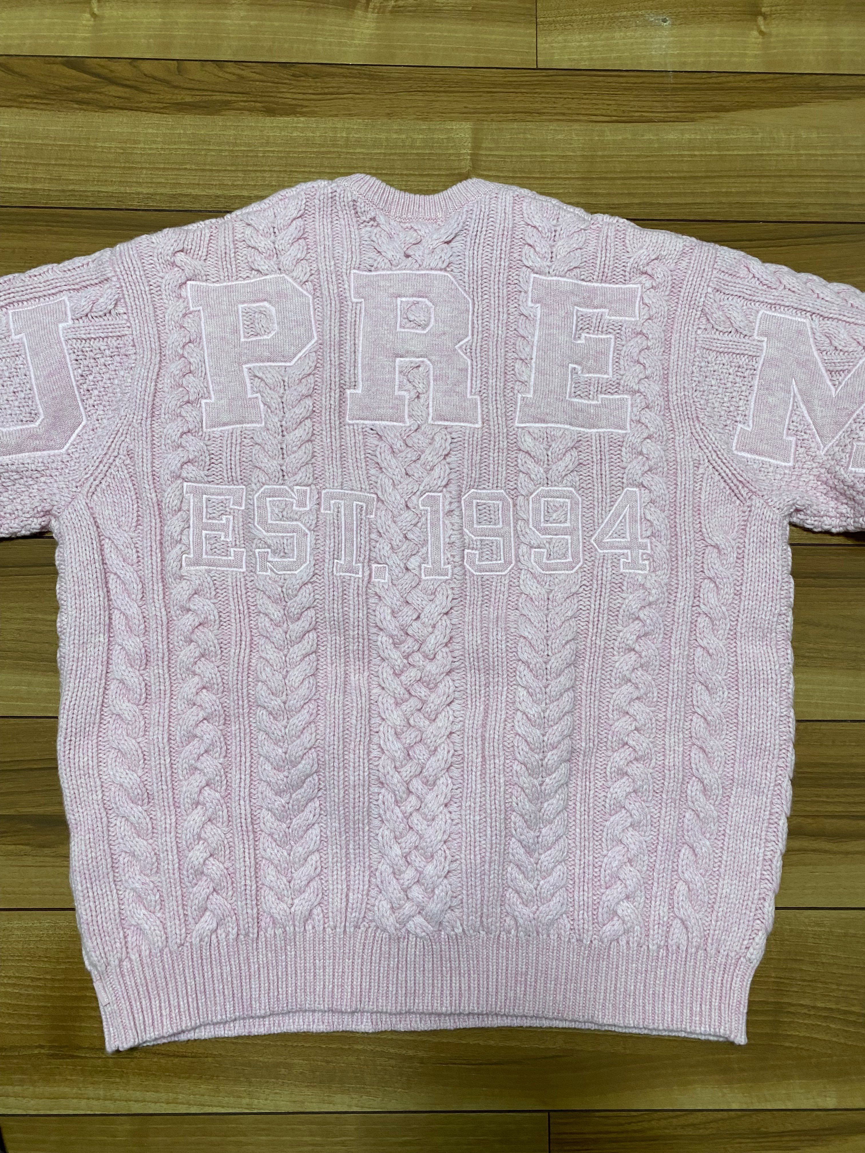 Supreme Applique Cable Knit Sweater 
