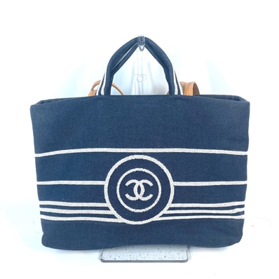 シャネル CHANEL CC ココマーク A92240 デニム 2WAY トートバッグ 肩掛け ハンドバッグ ショルダーバッグ デニム ブルー 美品