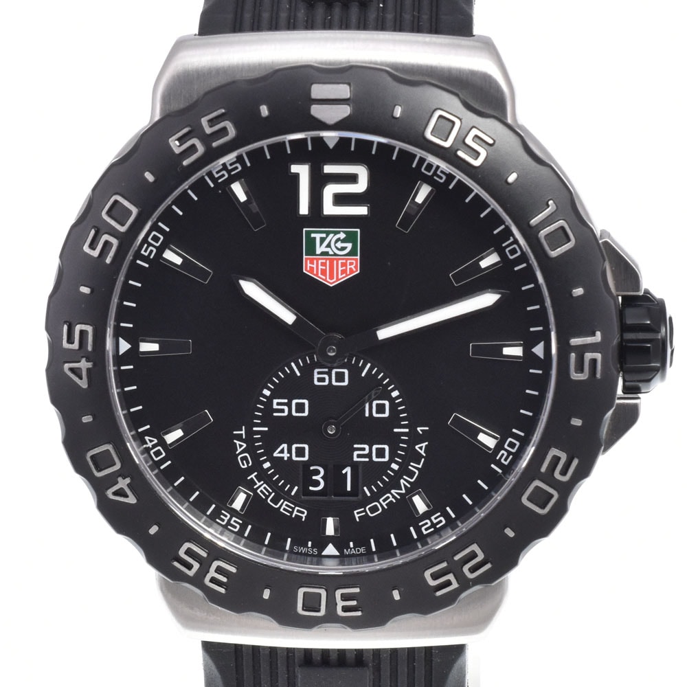 タグホイヤー TAG HEUER WAU1110 フォーミュラー1 デイト ブラック クォーツ メンズ 美品 腕時計 B#149483