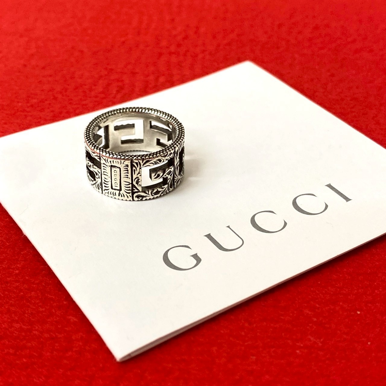 GUCCI グッチ スクエアG アラベスク リング シルバー925 リング・指輪 15号 シルバー
22821