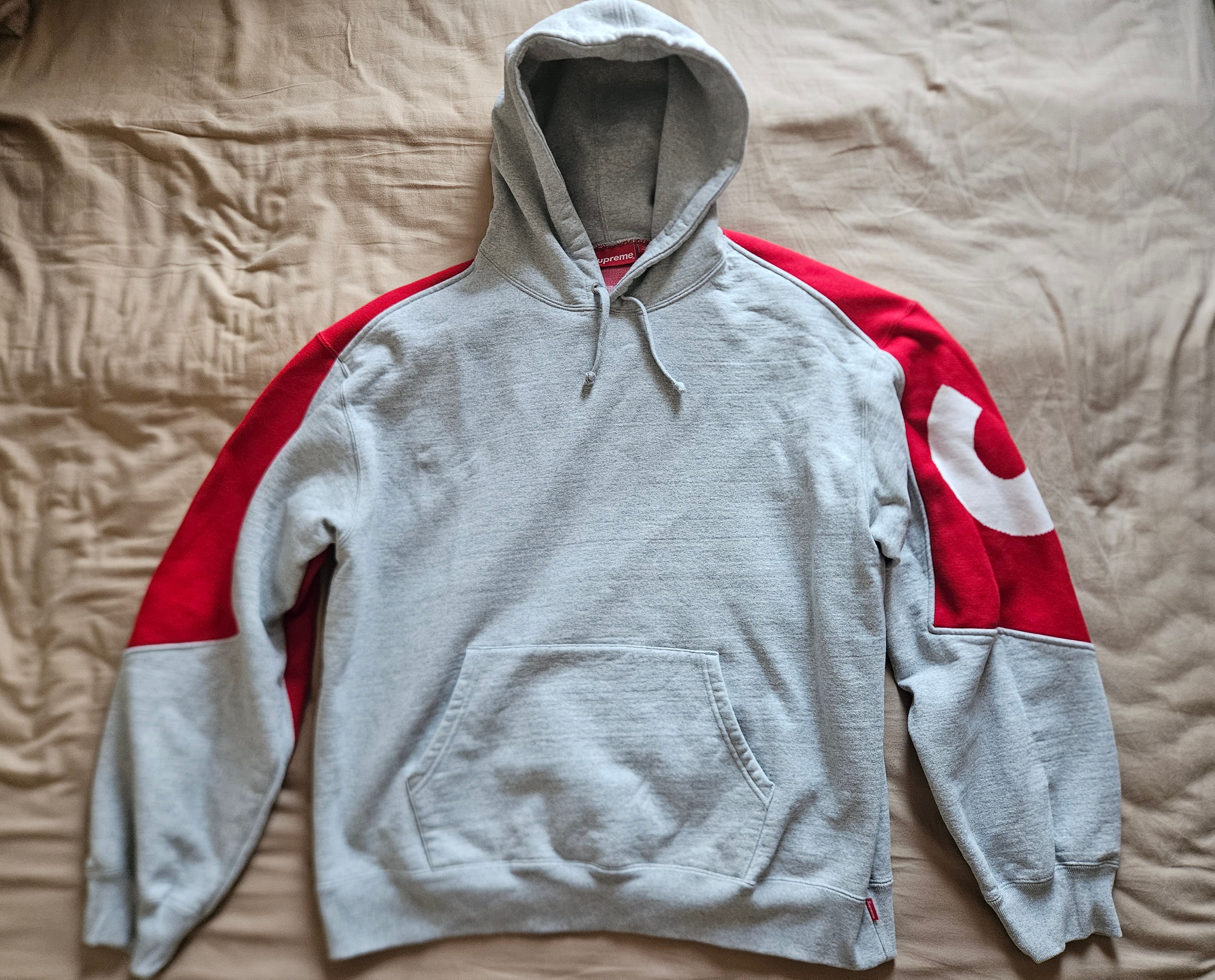 Supreme Big Logo Jacquard Hooded Sweatshirt "Heather Grey"