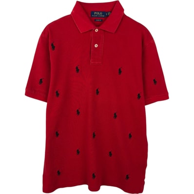 古着 ラルフローレン Ralph Lauren POLO RALPH LAUREN CLASSIC FIT 総柄 半袖 ポロシャツ メンズS相当/eaa644307