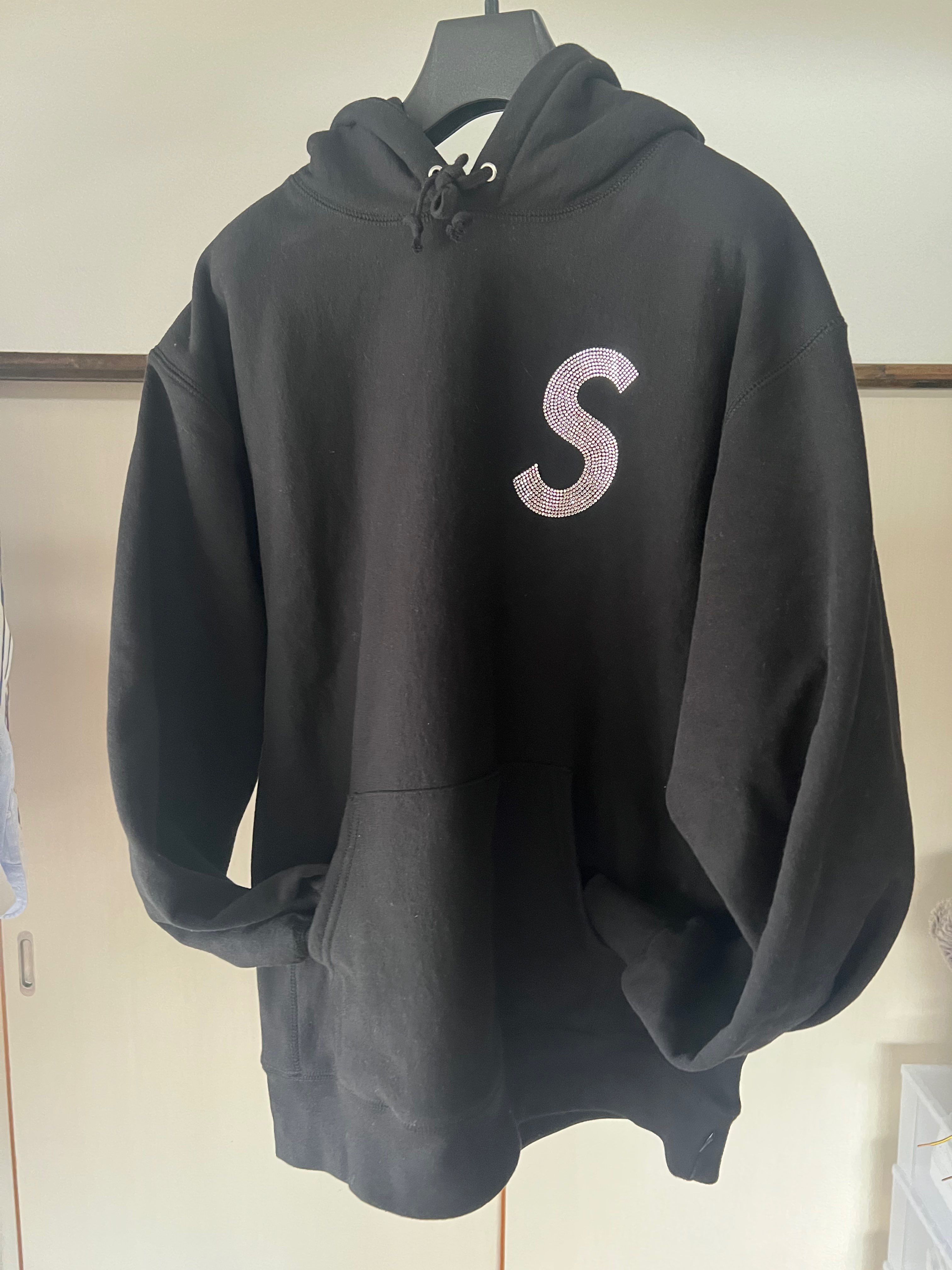 Supreme Swarovski® S Logo Hooded Sweatshirt "Black"