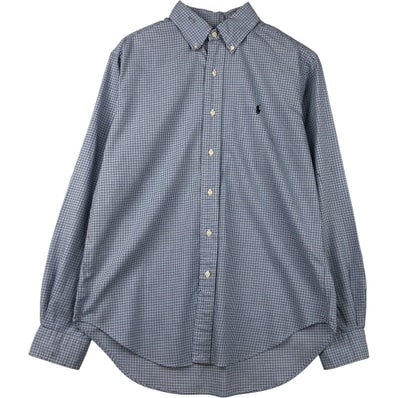古着 ラルフローレン Ralph Lauren CLASSIC FIT 長袖 ボタンダウンチェックシャツ メンズM相当/eaa613295