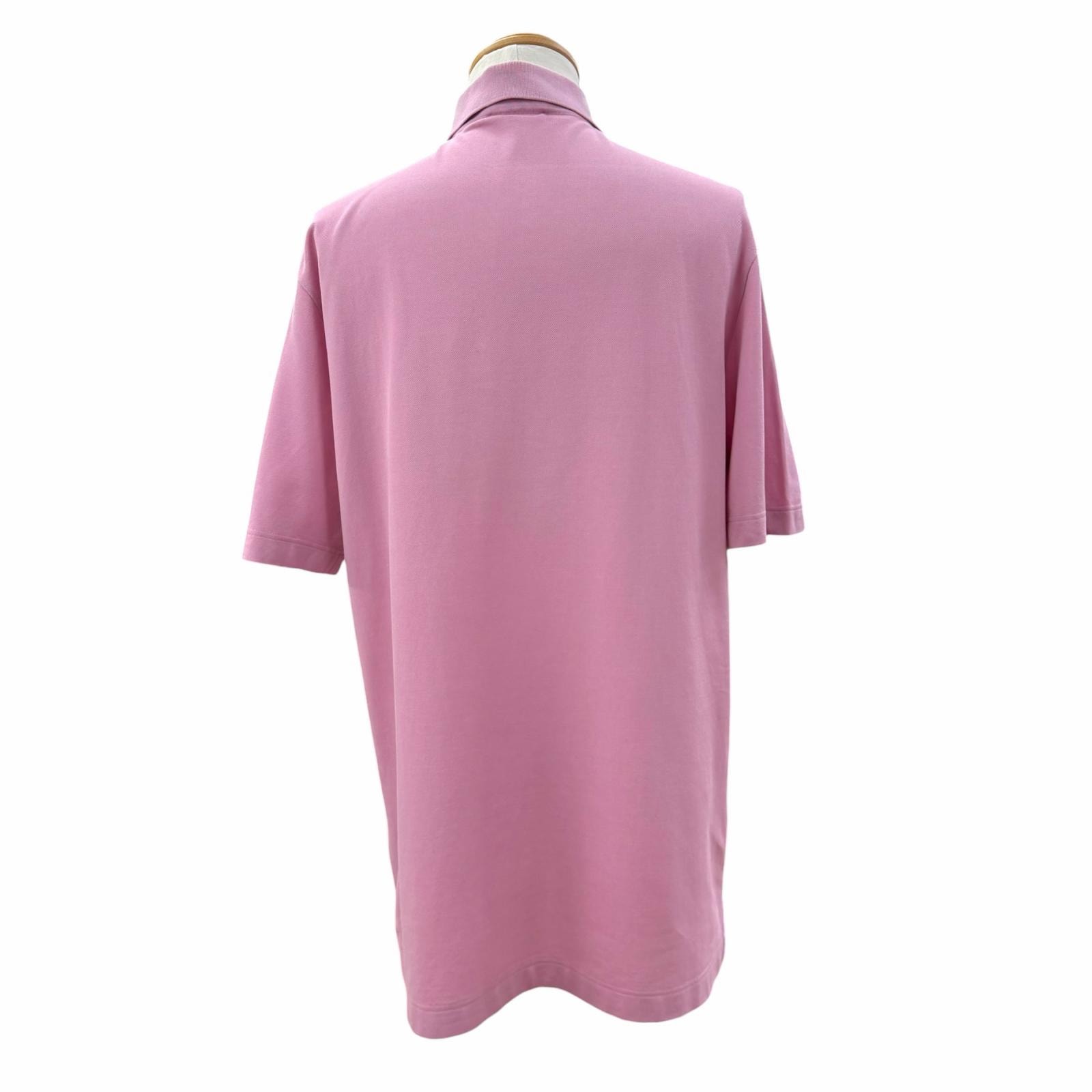 A (未使用に近い)】極美品 エルメス 半袖ポロシャツ ピンク メンズ XL