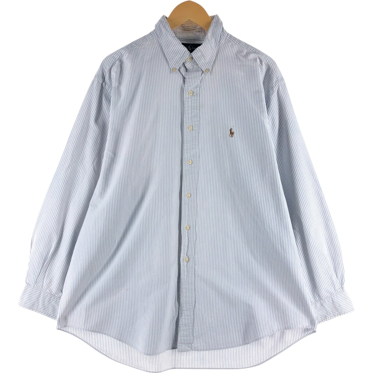 古着 ラルフローレン Ralph Lauren YARMOUTH 長袖 ボタンダウンストライプシャツ メンズXL相当/eaa537594