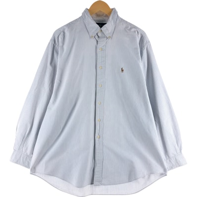 古着 ラルフローレン Ralph Lauren YARMOUTH 長袖 ボタンダウンストライプシャツ メンズXL相当/eaa537594