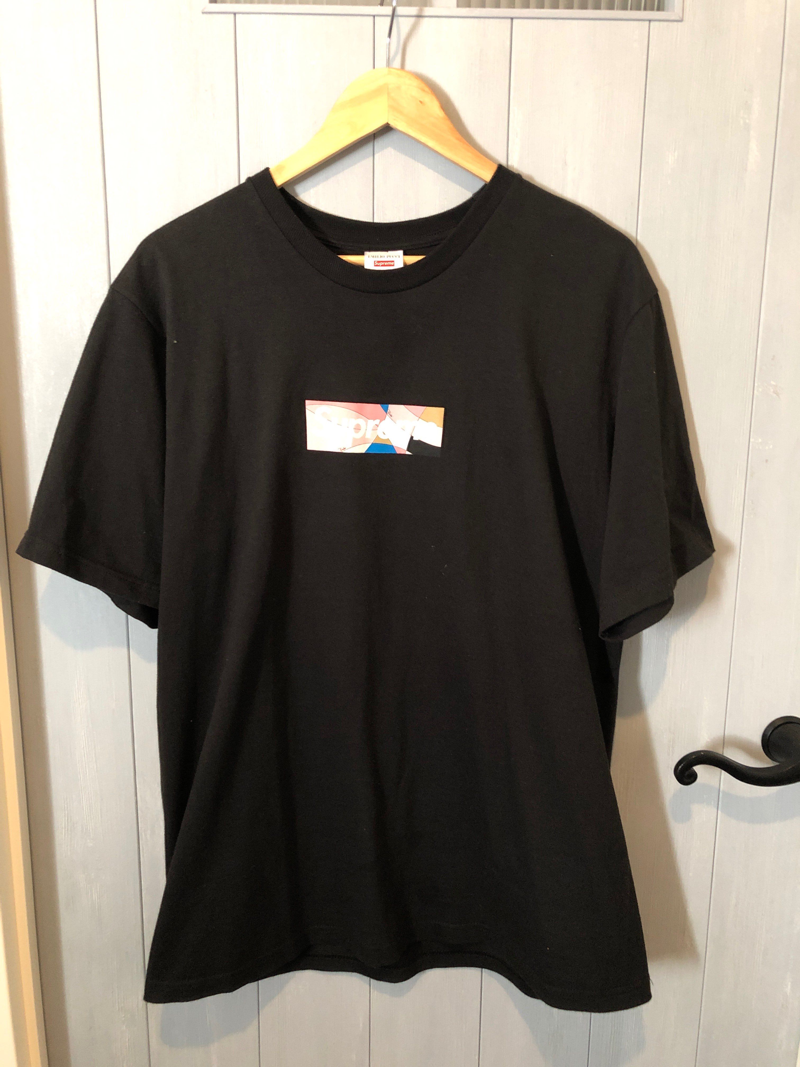 Supreme / Emilio Pucci® Box Logo Tee "Black/Pink"