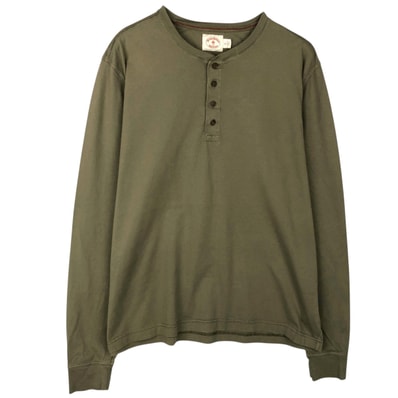 古着 ブルックスブラザーズ Brooks Brothers RED FLEECE ヘンリーネック ロングTシャツ ロンT メンズXL相当/eaa647436