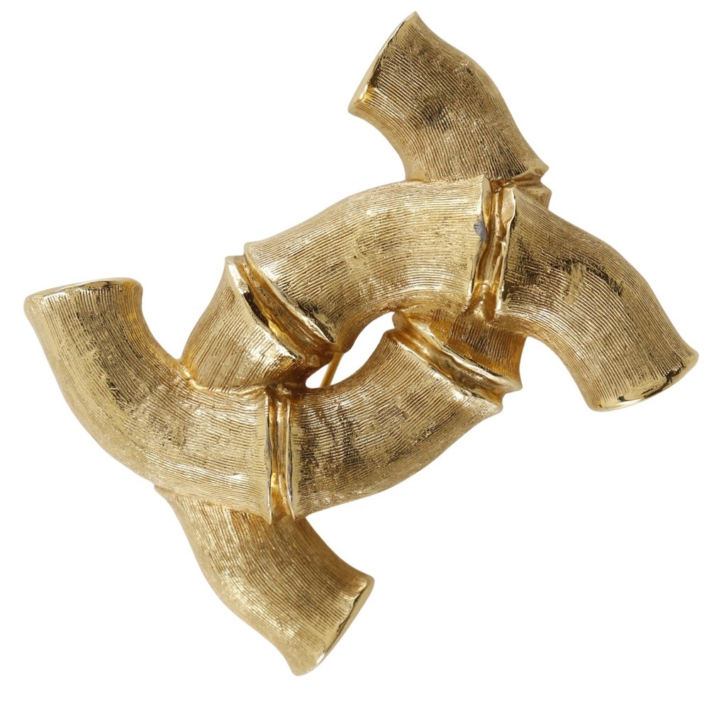 シャネル バンブー・ココマーク ヴィンテージ 107 レディースブローチ