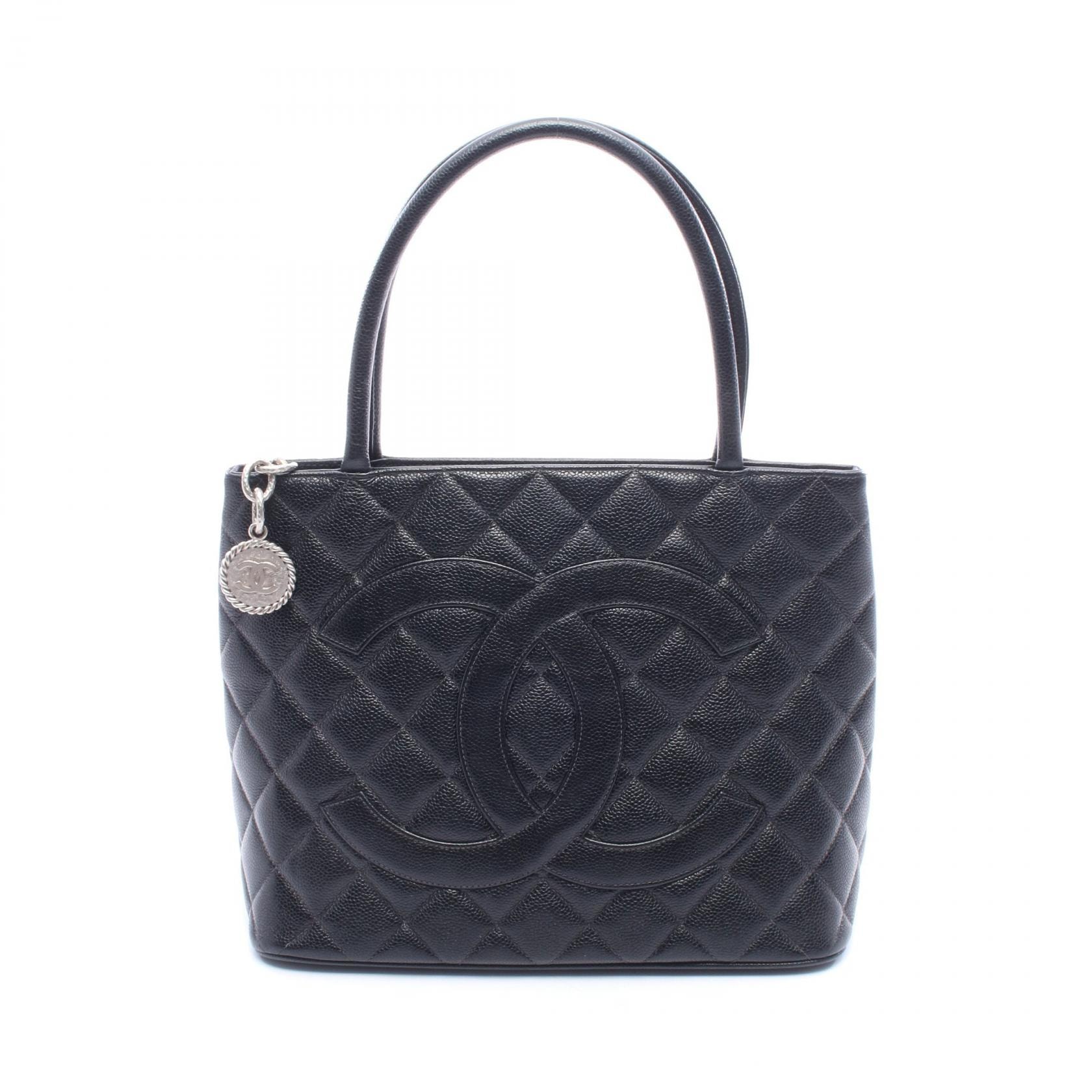 シャネル CHANEL 復刻トート トートバッグ バッグ キャビアスキン(グレインドカーフ) レディース ブラック系 A01804 【中古】