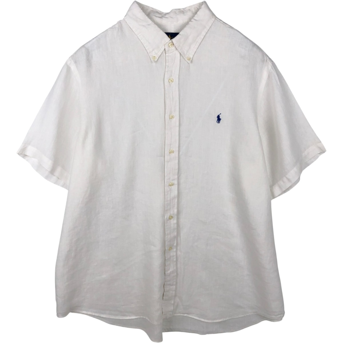 古着 ラルフローレン Ralph Lauren 半袖 リネン ボタンダウンシャツ メンズXXL相当/eaa648022