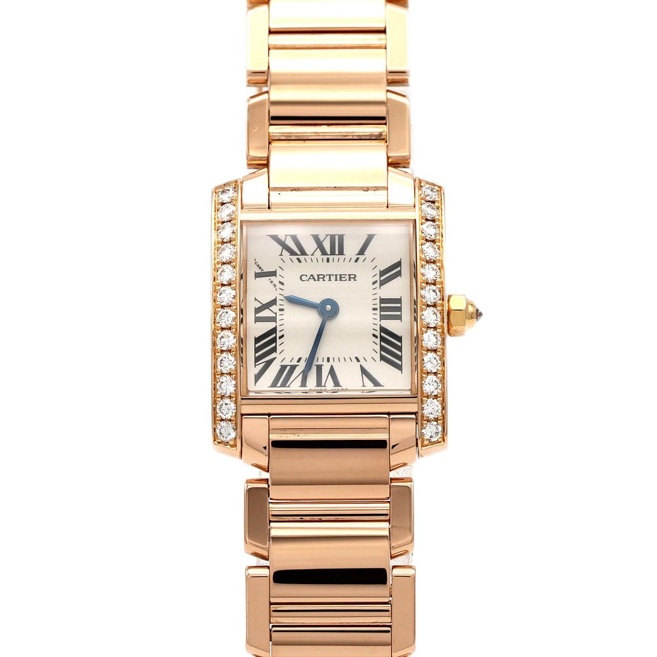 カルティエ タンクフランセーズSM PG/D WE10456H PG・RG クォーツ