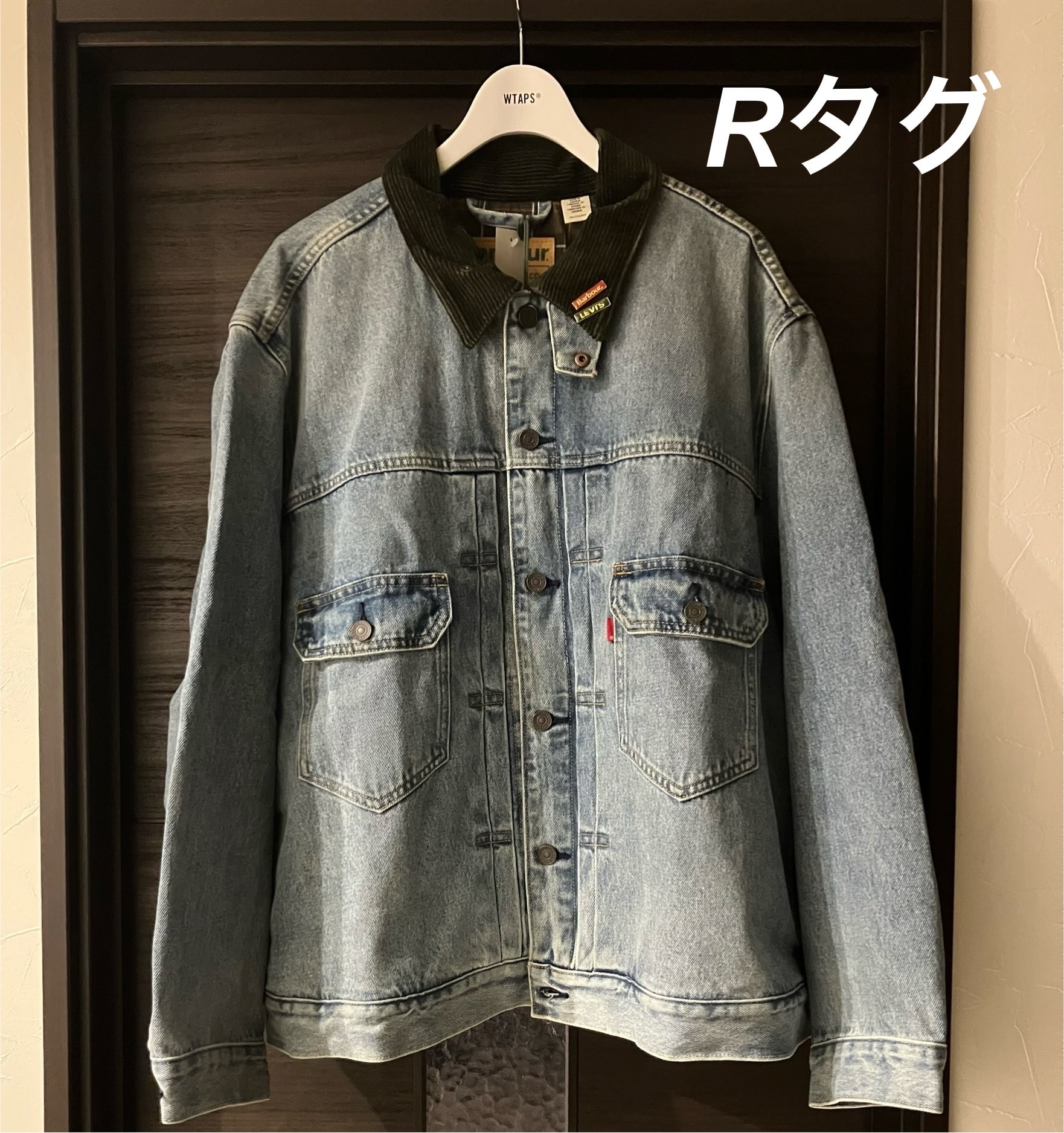 リーバイス バブアー タイプ II デニム トラッカー ウォッシュドインディゴ Barbour × Levi's》Type2 トラッカー ジャケット ｜ノンワックス