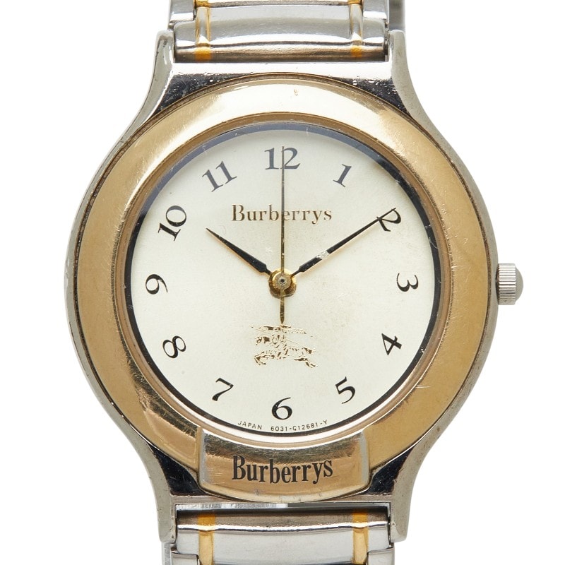 バーバリー 腕時計 GN-4-S / 6031-G03600 クオーツ ゴールド文字盤 ステンレススチール メッキ レディース BURBERRY 【中古】