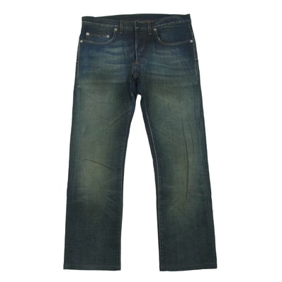 DIOR HOMME ディオールオム 133D016TX995 JAKE ジェイク ヴィンテージ加工 ボタンフライ ストレートスリム スキニー デニム パンツ インディゴブルー系 30【中古】