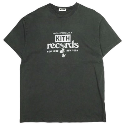 KITH NYC x PEANUTS キスニューヨークシティ ピーナッツ 25SS 別注 Kith Records Vintage Tee キスレコード ヴィンテージTシャツ 25073060009410 M Black 半袖 for トップス g23723