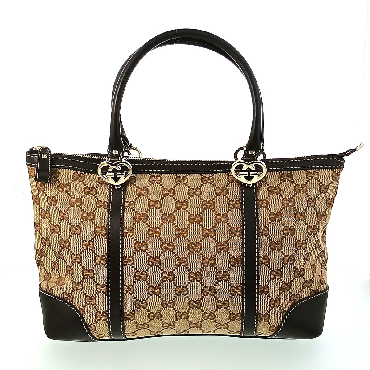 GUCCI グッチ ラブリートートバッグ トートバッグ 257069 GGキャンバス ブラウン レディース【中古】