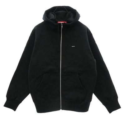 Supreme シュプリーム パーカー Small Box Zip Up Hooded Sweatshirt スモールボックス ジップアップ フーディー スウェットシャツ パーカー ブラック系 S【美品】【中古】