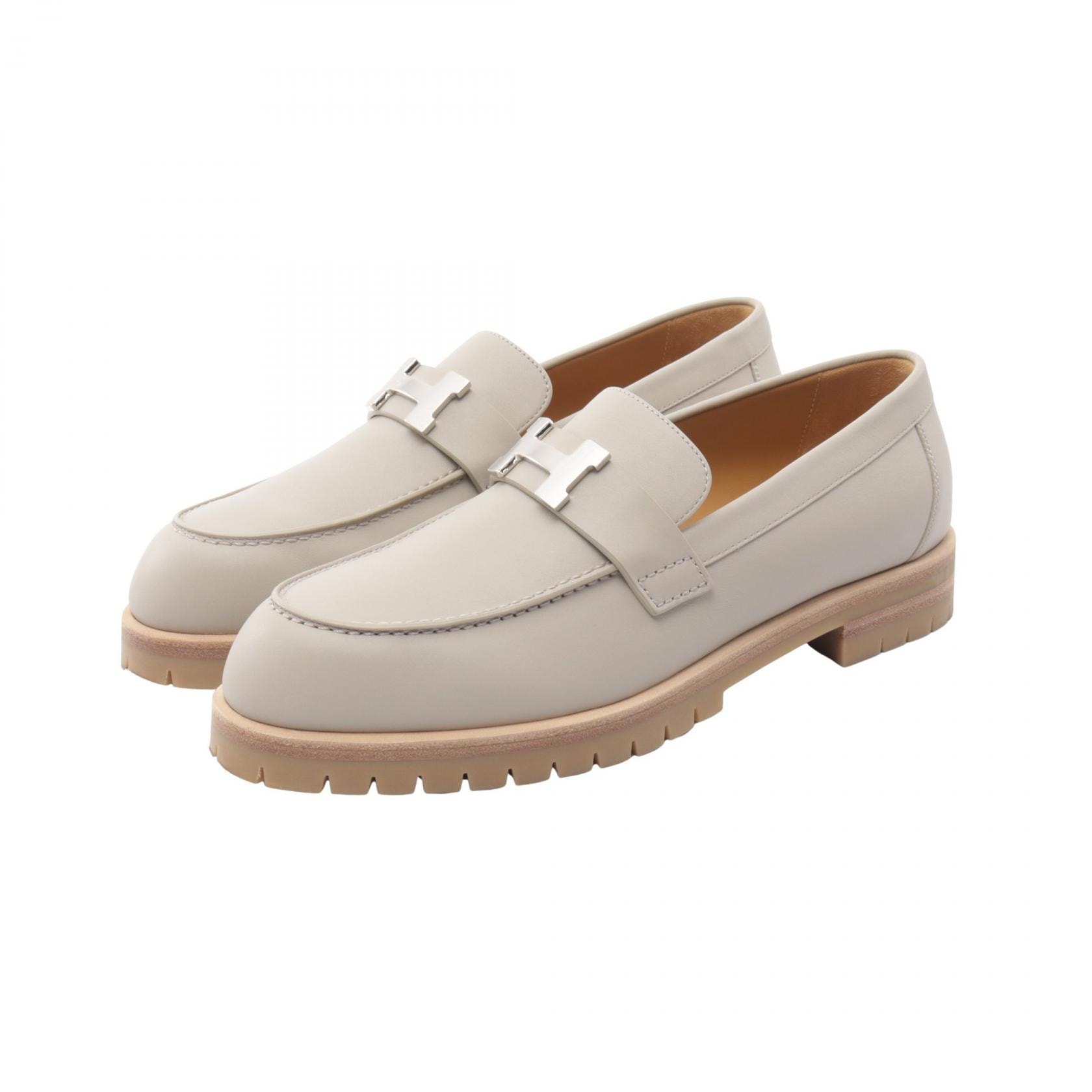 エルメス HERMES フォーブル ベージュエスキス モカシン 靴 レザー レディース ベージュ系 222252Z 【中古】