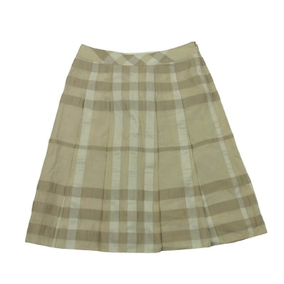 BURBERRY LONDON バーバリー ロンドン スカート B1S31-165-40 三陽商会 チェック柄 プリーツ スカート ベージュ系 36【中古】