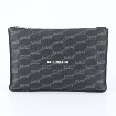 ■美品 バレンシアガ BBロゴセカンドバッグ