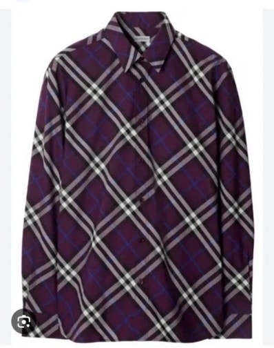 BURBERRY パープルチェック柄 長袖シャツ 新品未使用
