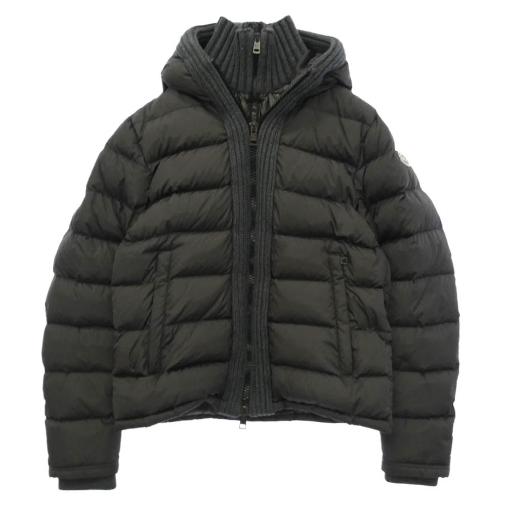 MONCLER モンクレール 320914131105 モンクレールジャパンタグ CANUT カヌート ウール切替 ダウンジャケット チャコール系 2【中古】