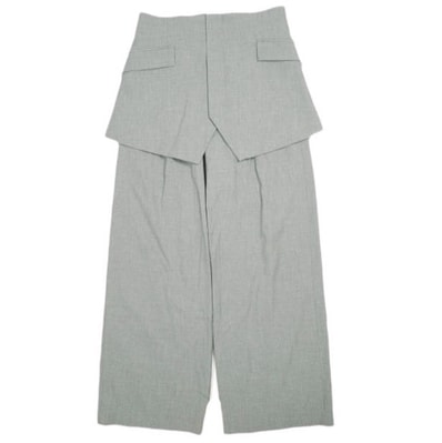 ADAM ET ROPE アダムエロペ 23SS サステナブル コルセットコンビセミワイドパンツ GAS03060 36 グレー スラックス ボトムス g26235