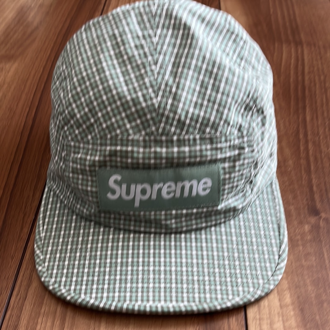 Supreme Cordura Plaid Camp Cap "Green"
