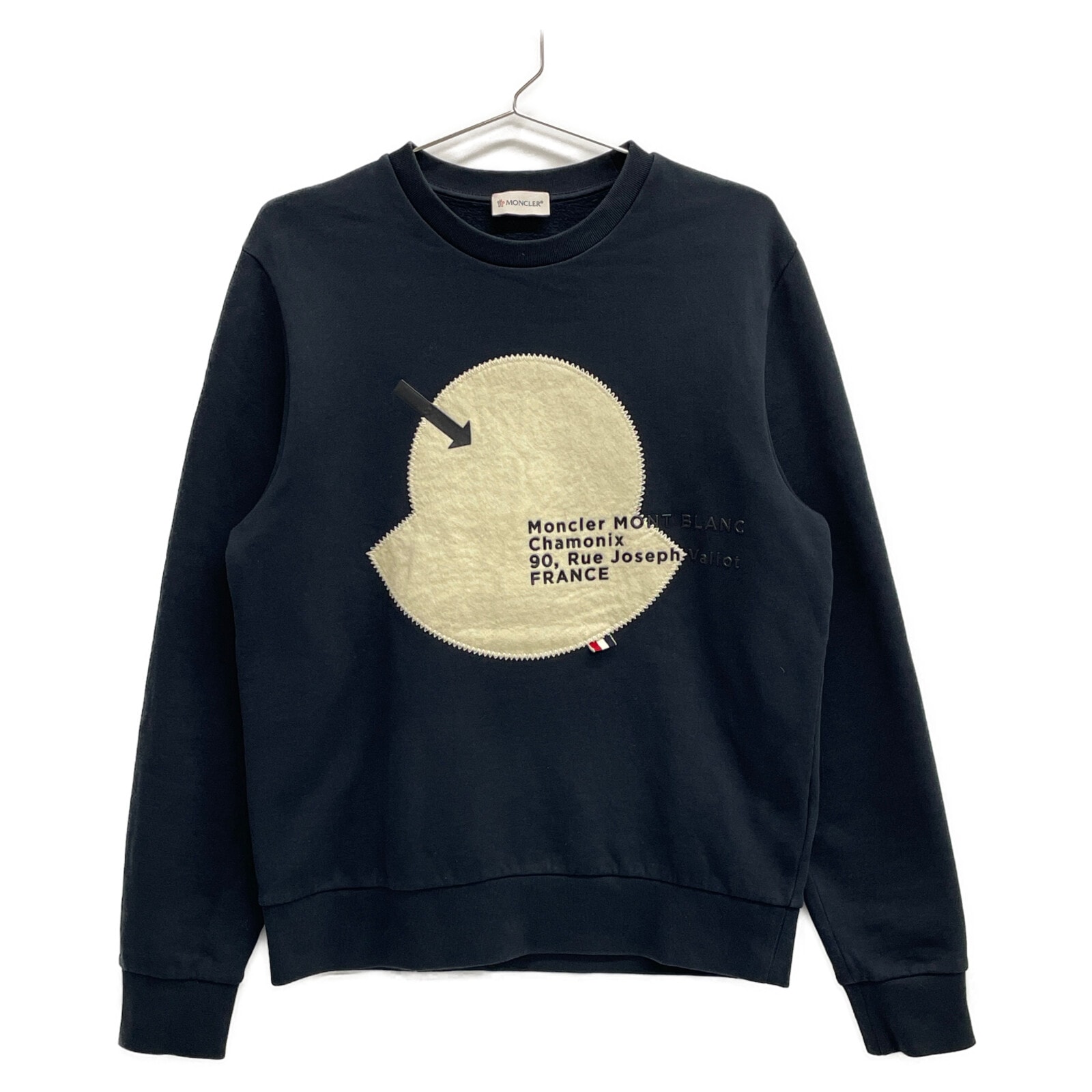 モンクレール 18年製 ﾌﾞﾗｯｸ MAGLIA GIROCOLLO ｽｳｪｯﾄ M