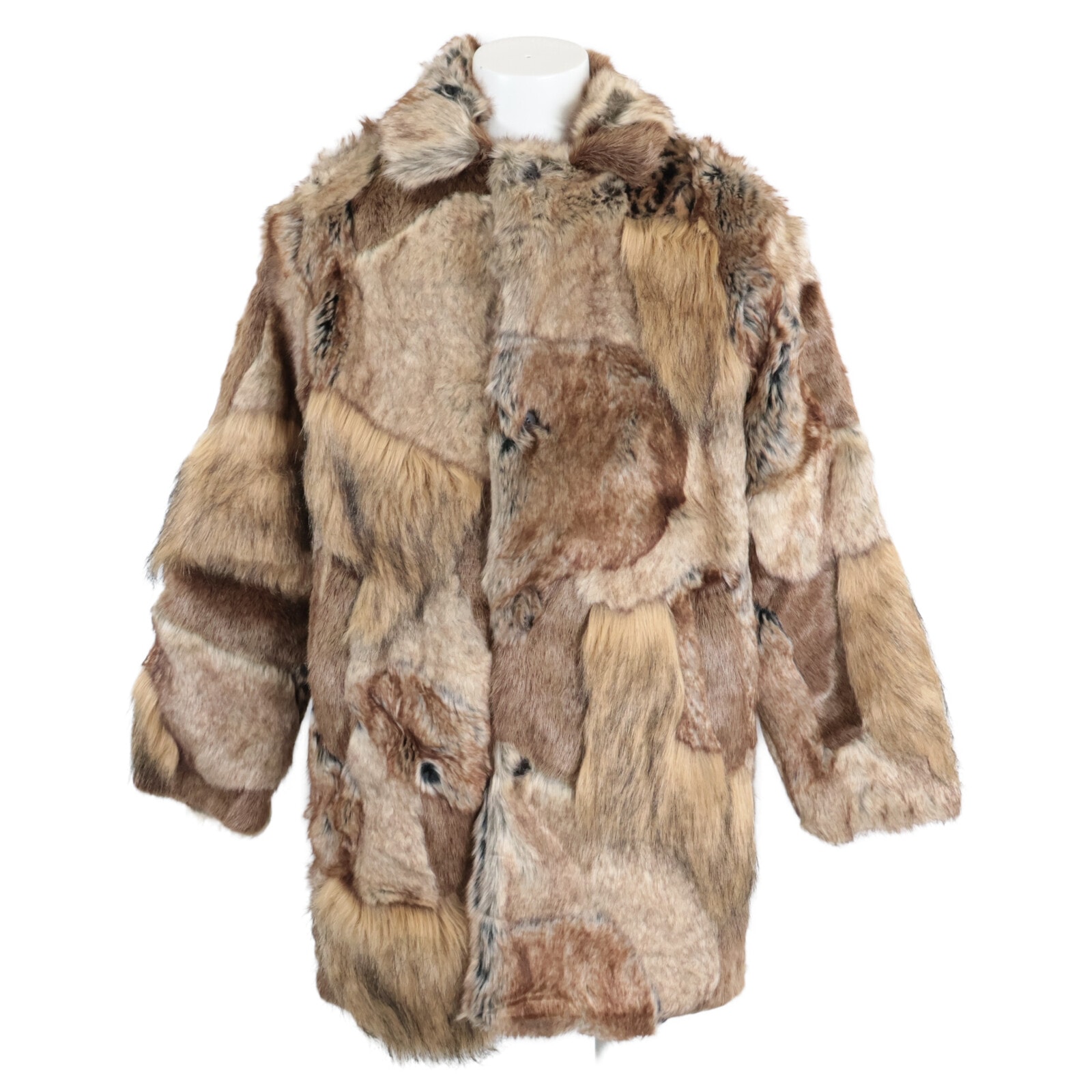 シュプリーム ×MM6 24SS フェイクファーパッチワークコート M