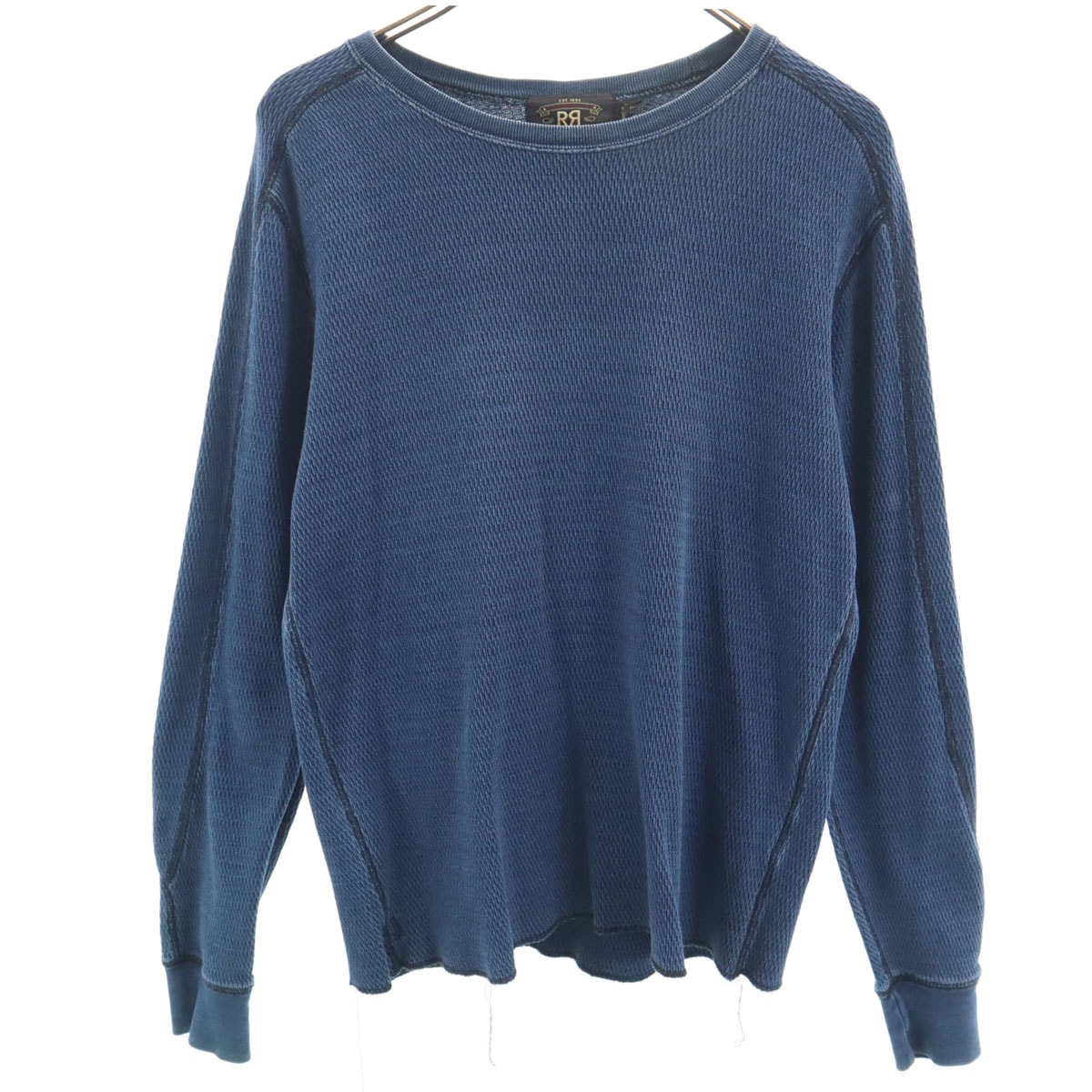 ダブルアールエル RRL 長袖 インディゴ染め Tシャツ S ネイビー Ralph Lauren ラルフローレン ロンT