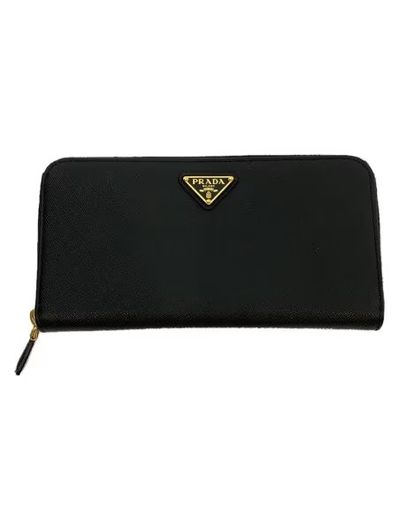 PRADA Large Saffiano Leather Wallet "Black"