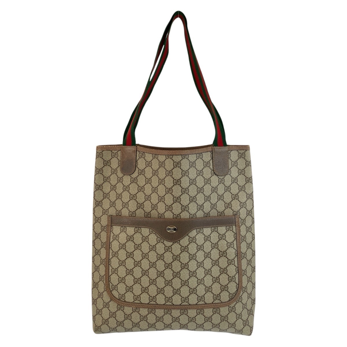 美品 GUCCI グッチ ヴィンテージ シェリーライン ベージュ ブラウン GGスプリームキャンバス トートバッグ ショルダーバッグ 602112 【中古】