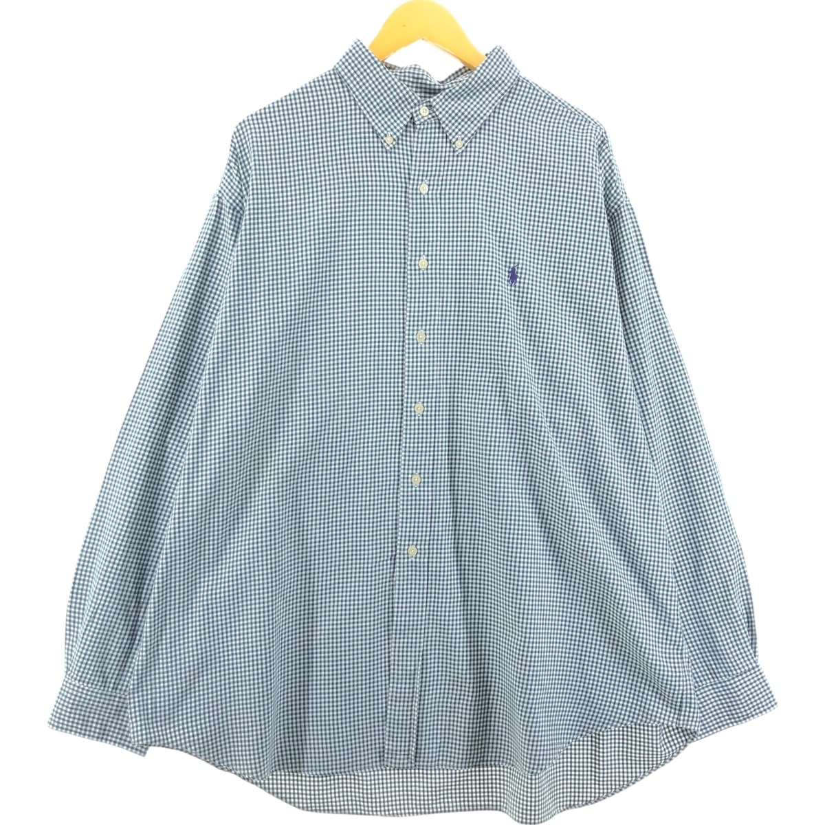 古着 ラルフローレン Ralph Lauren GOLF TILDEN ギンガムチェック 長袖 ボタンダウンチェックシャツ メンズXL相当/eaa548317